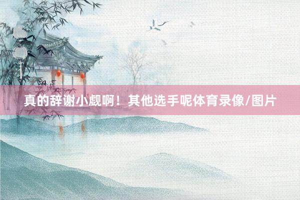 真的辞谢小觑啊！其他选手呢体育录像/图片