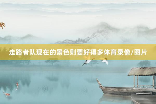 走路者队现在的景色则要好得多体育录像/图片