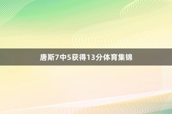 唐斯7中5获得13分体育集锦