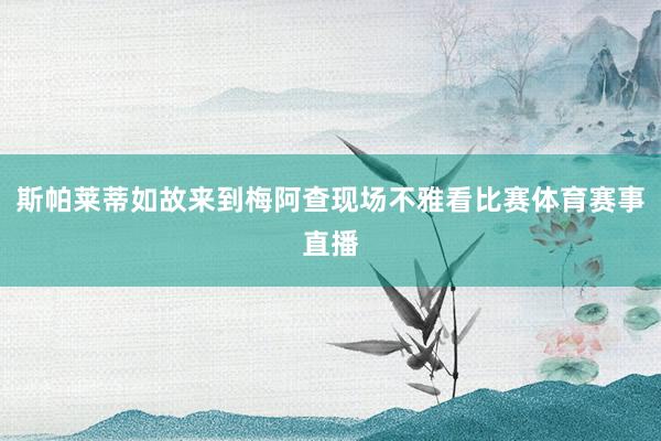 斯帕莱蒂如故来到梅阿查现场不雅看比赛体育赛事直播