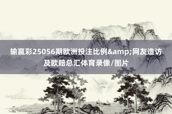 输赢彩25056期欧洲投注比例&网友造访及欧赔总汇体育录像/图片