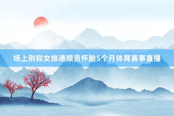 场上别称女排通顺员怀胎5个月体育赛事直播