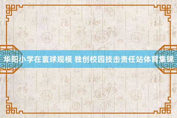 华阳小学在寰球规模 独创校园技击责任站体育集锦