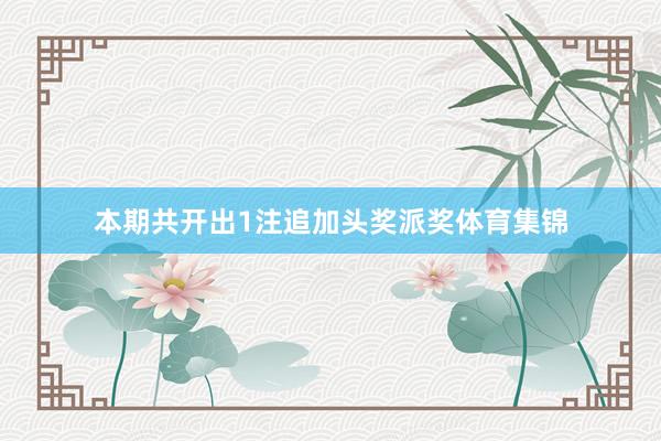 本期共开出1注追加头奖派奖体育集锦