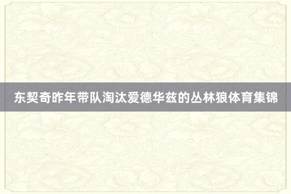 东契奇昨年带队淘汰爱德华兹的丛林狼体育集锦