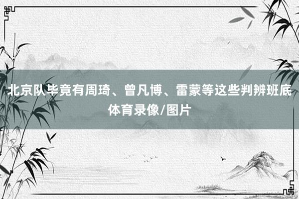 北京队毕竟有周琦、曾凡博、雷蒙等这些判辨班底体育录像/图片