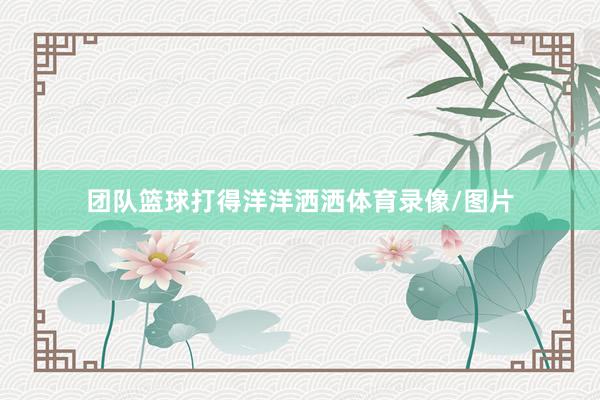 团队篮球打得洋洋洒洒体育录像/图片