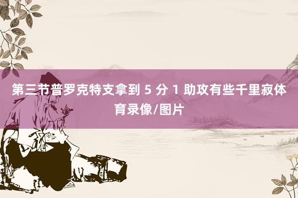 第三节普罗克特支拿到 5 分 1 助攻有些千里寂体育录像/图片