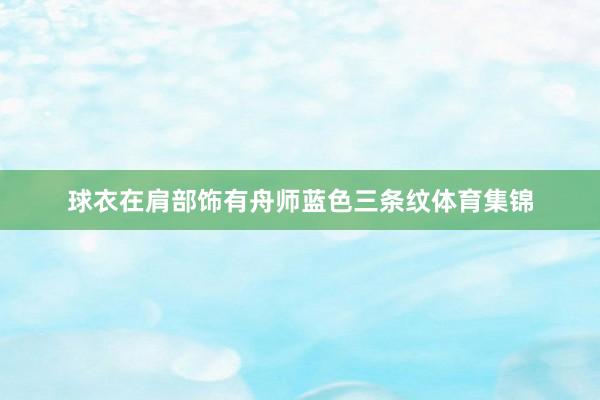 球衣在肩部饰有舟师蓝色三条纹体育集锦