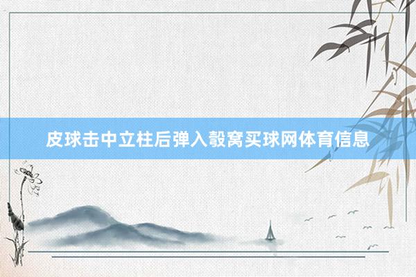 皮球击中立柱后弹入彀窝买球网体育信息