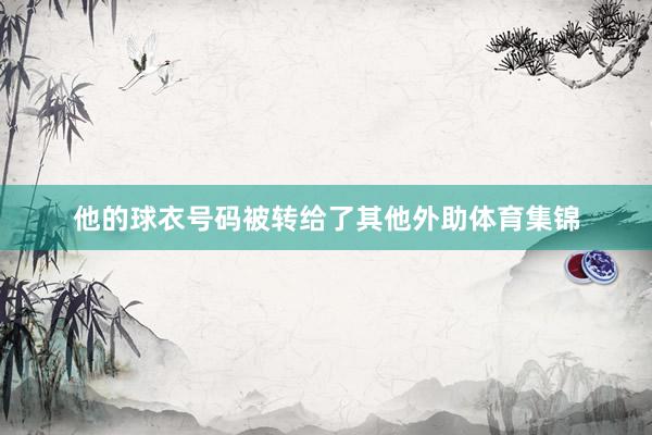 他的球衣号码被转给了其他外助体育集锦