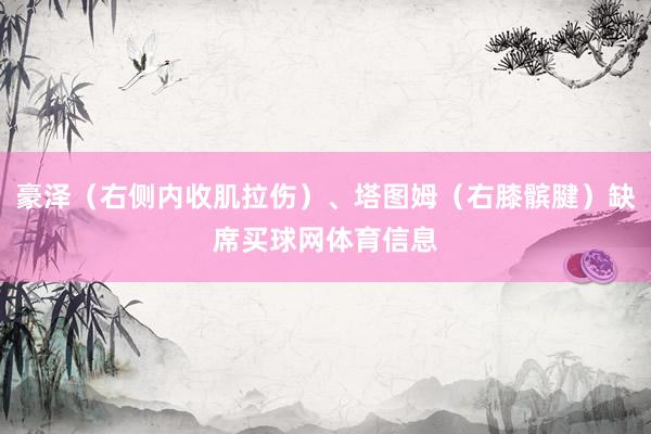 豪泽（右侧内收肌拉伤）、塔图姆（右膝髌腱）缺席买球网体育信息