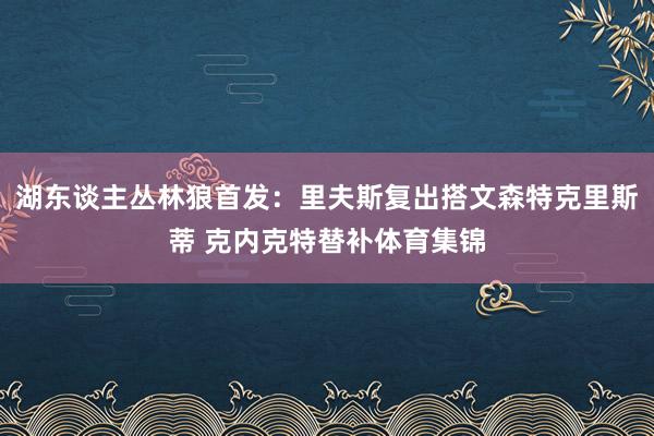 湖东谈主丛林狼首发：里夫斯复出搭文森特克里斯蒂 克内克特替补体育集锦