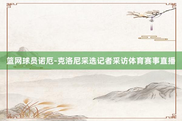 篮网球员诺厄-克洛尼采选记者采访体育赛事直播