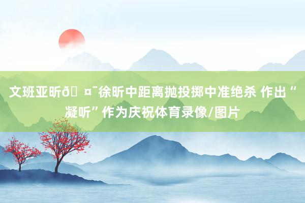 文班亚昕🤯徐昕中距离抛投掷中准绝杀 作出“凝听”作为庆祝体育录像/图片