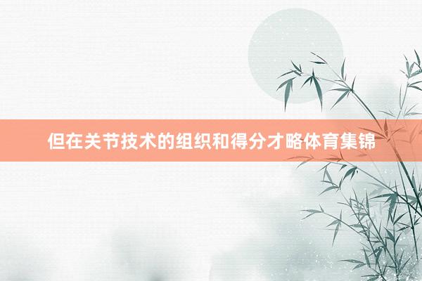但在关节技术的组织和得分才略体育集锦