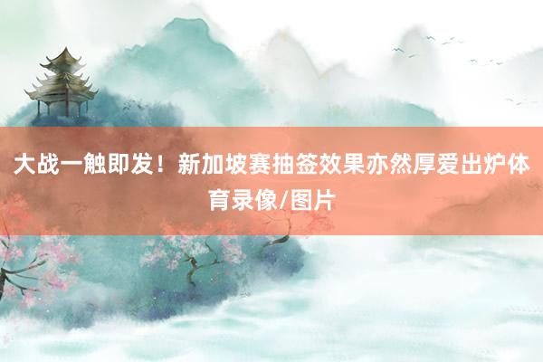大战一触即发！新加坡赛抽签效果亦然厚爱出炉体育录像/图片