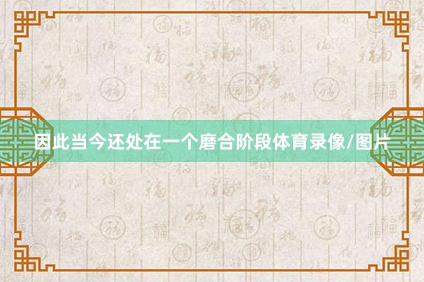 因此当今还处在一个磨合阶段体育录像/图片