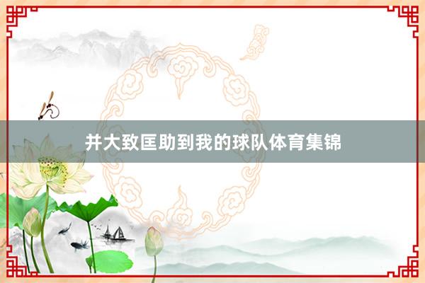 并大致匡助到我的球队体育集锦