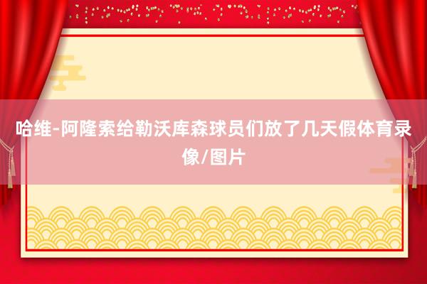 哈维-阿隆索给勒沃库森球员们放了几天假体育录像/图片