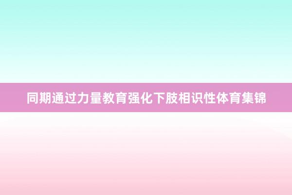 同期通过力量教育强化下肢相识性体育集锦