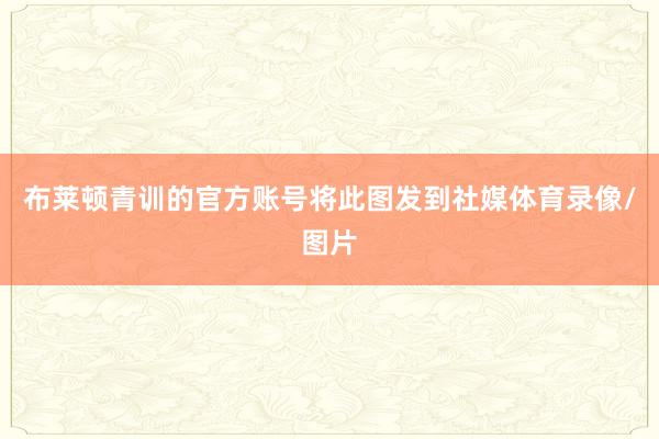 布莱顿青训的官方账号将此图发到社媒体育录像/图片