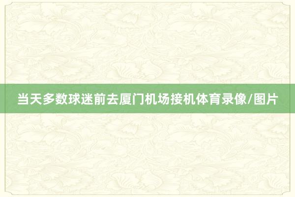 当天多数球迷前去厦门机场接机体育录像/图片